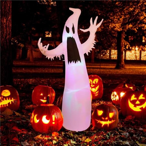 Twinkle Star 5.4 FT Lighted White Ghost Inflatable - Picture 1 of 7